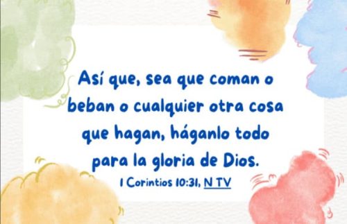 I Corintios 10:31 NTV